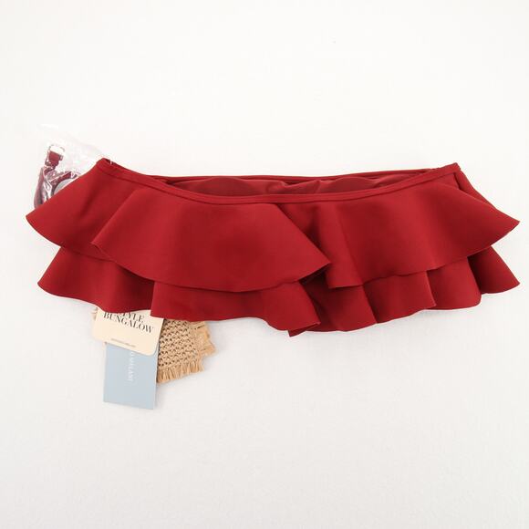 Antonio Melani x Style Bungalow Bikini Top Red Ruffled Convertible Straps S NWT - Picture 10 of 10